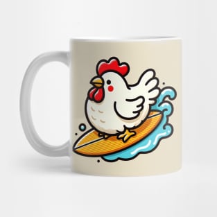 Surfing chicken Mug